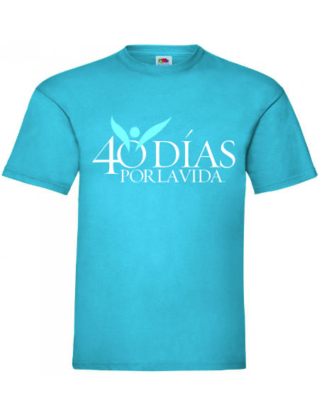 Camiseta Azul Clara 40 Días por la Vida Logo