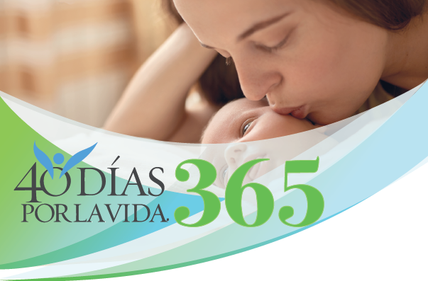 Logo 40dpV español - madre con bebé